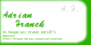 adrian hranek business card